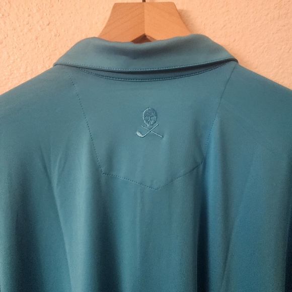 NWT Robert Graham Sea Blue Axelsen Classic Fit Golf Polo Shirt Mens 2XL - Picture 9 of 9